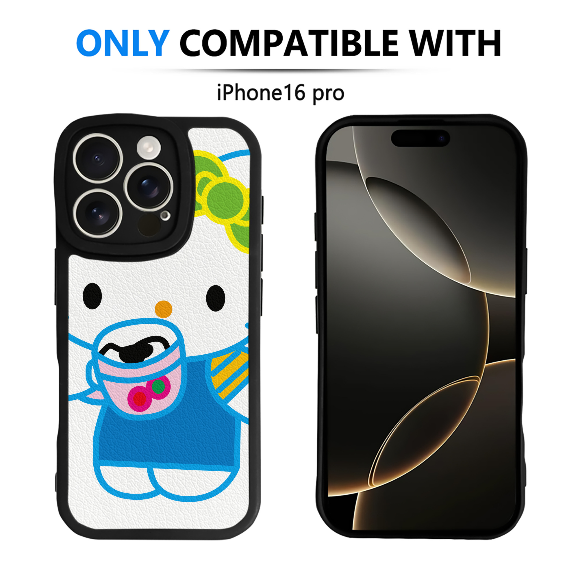 （画像用） Hello Kitty ハローキティ 【iPhone 16シリーズ対応】シリコンスマホケース（レザー調） 材質：シリコン